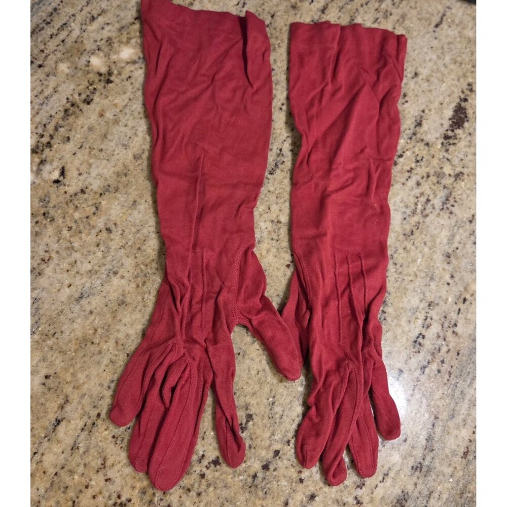 Vintage Womens Size S/M 6.5 Pink Formal 13.5" Long Gloves Hansen USA